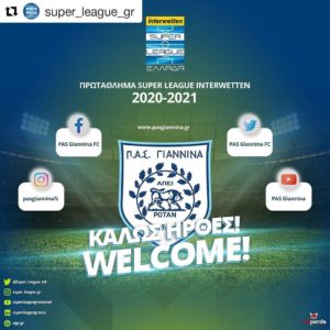 Good to be back @super_league_gr
・・・
🏟 Καλώς ήρθες στη #slgr @pasgianninafc ⚪🔵 #PasGiannina #welcome